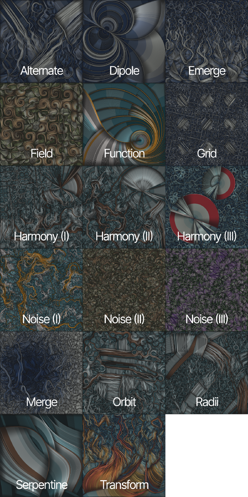 The various Harmonium layouts